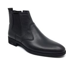 Taşpınar  Deri Erkek Kışlık Günlük Fermuarlı Klasik Bot 40-44 43 Siyah