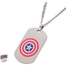 Body Vibe Marvel Captain America Künye Pendant 22 Inch Chain