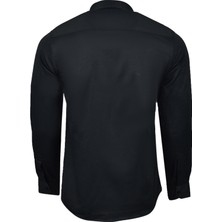 R-Germen Slim Fit Mikro Saten Erkek Spor Gömlek