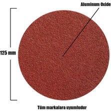 Badem10 Cırt Zımpara 125 mm Spiral Avuç Taşlama 40 KUM (10 ADET)