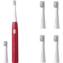 Dr.Bei Sonik GY1 Elektrikli Diş Fırçası Kırmızı & 4 Adet Regular Yedek Başlık