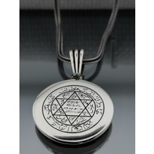 Takıhan 925 Ayar Gümüş Mührü Süleyman Kolyesi 60 cm