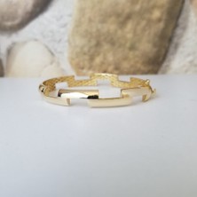 Sembol Gold Grek Altın Kelepçe Bileklik