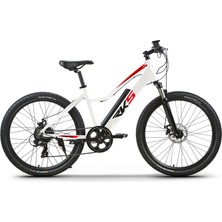 Rks T7 Yol Bisikleti Dağ Bisikleti Elektrikli Şarjlı Lityum Bataryalı Akülü Bisiklet Siyah Beyaz
