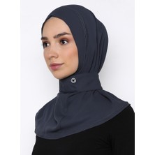 Ecardin Krep Fular Şal - Antrasit - Ecardin
