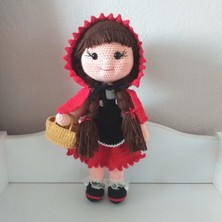 Oyuncak Park Kırmızı Başlıklı Kız Bebek Amigurumi Organik Oyuncak
