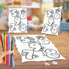 Asilmeydan Sayıları Öğreniyorum Boyama Puzzle Tablo Çocuk Eğitici Yapboz
