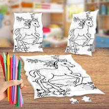 Asilmeydan Sevimli Tay Boyama Puzzle Tablo Çocuk Eğitici Yapboz
