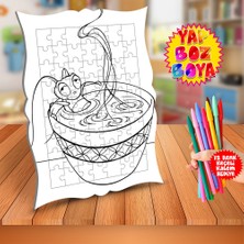 Asilmeydan Su Içinde Ağustos Böceği Eğitici Boyama Puzzle Tablo ÇOCUK-780