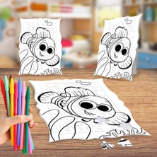 Asilmeydan Gülümseyen Balık Boyama Puzzle Tablo Çocuk Eğitici Yapboz