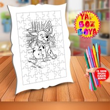 Asilmeydan Eğlenceli Küçük Köpek Eğitici Boyama Puzzle Tablo ÇOCUK-055
