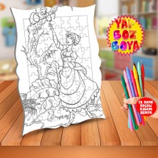 Asilmeydan Kuşla Konuşan Prenses Eğitici Boyama Puzzle Tablo ÇOCUK-784