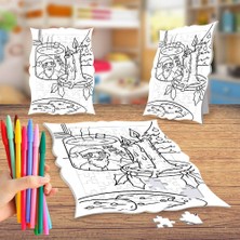 Asilmeydan Noel Zamanı Boyama Puzzle Tablo Çocuk Eğitici Yapboz