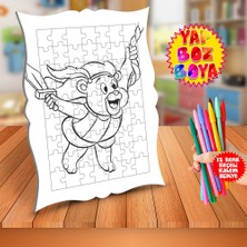 Asilmeydan Uçan Tatlı Ayıcık Eğitici Boyama Puzzle Tablo ÇOCUK-241