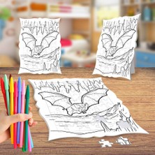 Asilmeydan Uçan Yarasa Boyama Puzzle Tablo Çocuk Eğitici Yapboz