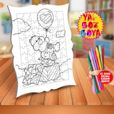 Asilmeydan Sevimli Ayıcıklar Cupcake Eğitici Boyama Puzzle Tablo ÇOCUK-249