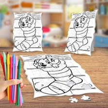 Asilmeydan Çorap Içinde Köpekcik Boyama Puzzle Tablo Çocuk Eğitici Yapboz