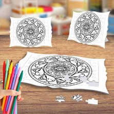 Asilmeydan Sevimli Salyangoz Çarkı Boyama Puzzle Tablo Çocuk Eğitici Yapboz