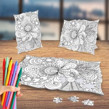 Asilmeydan 80's Seksenler Mandala Büyüklere Boyama Antistress Puzzle Tablo