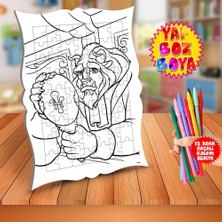 Asilmeydan Aynaya Bakan Çirkin Eğitici Boyama Puzzle Tablo ÇOCUK-462