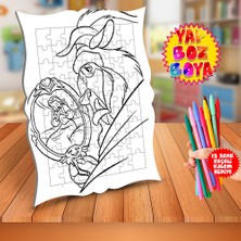 Asilmeydan Hapsolmuş Güzel Prenses Eğitici Boyama Puzzle Tablo ÇOCUK-492