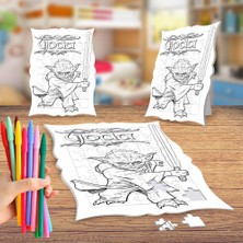 Asilmeydan Yıldız Savaşları-Yoda Boyama Puzzle Tablo Çocuk Eğitici Yapboz