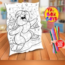Asilmeydan Karda Sevinen Tavşan Eğitici Boyama Puzzle Tablo ÇOCUK-546
