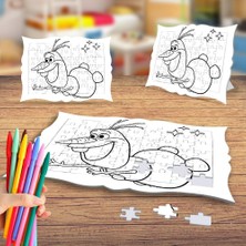 Asilmeydan Havuç Burun Kardan Adam Boyama Puzzle Tablo Çocuk Eğitici Yapboz