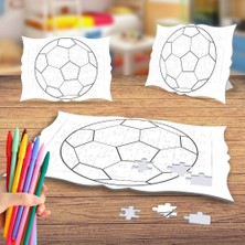 Asilmeydan Futbol Topu Boyama Puzzle Tablo Çocuk Eğitici Yapboz