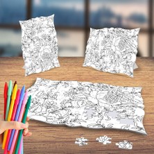 Asilmeydan Dalda Çiçekler Mandala Büyüklere Boyama Antistress Puzzle Tablo