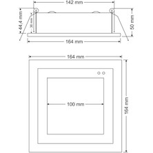 Arsel DAB-R-0113 Sıva Altı Yönlendirme Armatürü Kesintide 180 Dak. Yanan