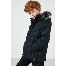 Lela Suni Kürklü Peluş Astarlı Çıkarılabilir Kapüşonlu Mont Erkek Çocuk MONT 5763028