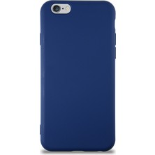 Kzy Apple iPhone 6s Kapak Içi Kadife Lansman Silikon Kılıf - Lacivert