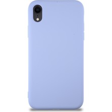 Kzy Apple iPhone Xr Kapak Içi Kadife Lansman Silikon Kılıf - Lila