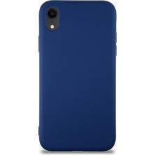 Kzy Apple iPhone Xr Kapak Içi Kadife Lansman Silikon Kılıf - Lacivert