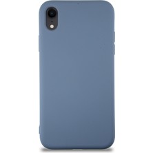 Kzy Apple iPhone Xr Kapak Içi Kadife Lansman Silikon Kılıf - Petrol Mavisi
