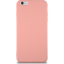 Kzy Apple iPhone 6 Plus Kapak Içi Kadife Lansman Silikon Kılıf - Pembe