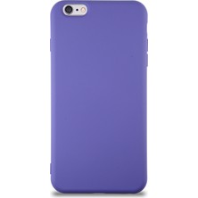 Kzy Apple iPhone 6 Plus Kapak Içi Kadife Lansman Silikon Kılıf - Mor