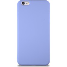 Kzy Apple iPhone 6s Plus Kapak Içi Kadife Lansman Silikon Kılıf - Lila