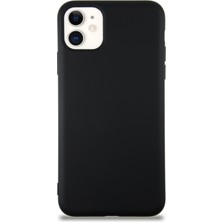 Kzy Apple iPhone 11 Kapak Içi Kadife Lansman Silikon Kılıf - Siyah