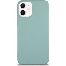 Kzy Apple iPhone 12 Mini Kapak Içi Kadife Lansman Silikon Kılıf - Turkuaz