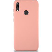 Kzy Huawei Y7 2019 Kapak Içi Kadife Lansman Silikon Kılıf - Pembe