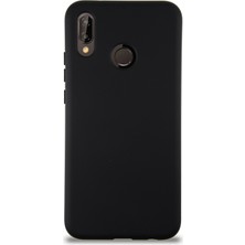 Kzy Huawei P20 Lite Kapak Içi Kadife Lansman Silikon Kılıf - Siyah