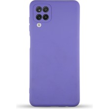 Kzy Samsung Galaxy M12 Kapak Içi Kadife Kamera Korumalı Lansman Silikon Kılıf - Mor
