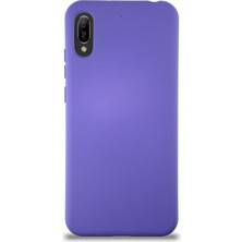 Kzy Huawei Y6 2019 Kapak Içi Kadife Lansman Silikon Kılıf - Mor