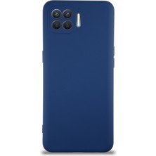 Kzy Oppo Reno 4 Lite Kapak Içi Kadife Kamera Korumalı Lansman Silikon Kılıf - Lacivert