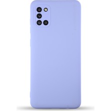 Kzy Samsung Galaxy A31 Kapak Içi Kadife Kamera Korumalı Lansman Silikon Kılıf - Lila
