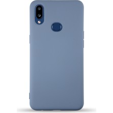 Kzy Samsung Galaxy A10S Kapak Içi Kadife Lansman Silikon Kılıf - Petrol Mavisi