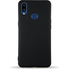 Kzy Samsung Galaxy A10S Kapak Içi Kadife Lansman Silikon Kılıf - Siyah