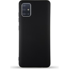 Kzy Samsung Galaxy A71 Kapak Içi Kadife Lansman Silikon Kılıf - Siyah